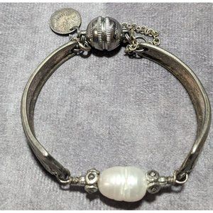Twisted Sisters Pearl Spoon Bracelet